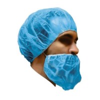 COBRE BARBA POLIPROPILENO AZUL C/ ELÁSTICOS(100un)